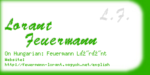 lorant feuermann business card